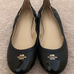 Coach Black Flats